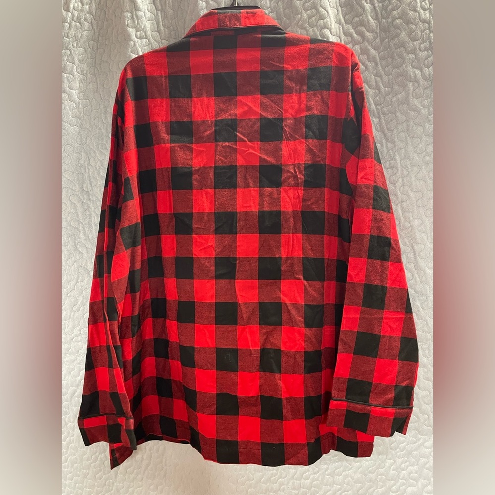 Button Flannel pajama top - Picture 5 of 8